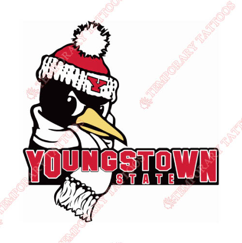Youngstown State Penguins Customize Temporary Tattoos Stickers NO.7095